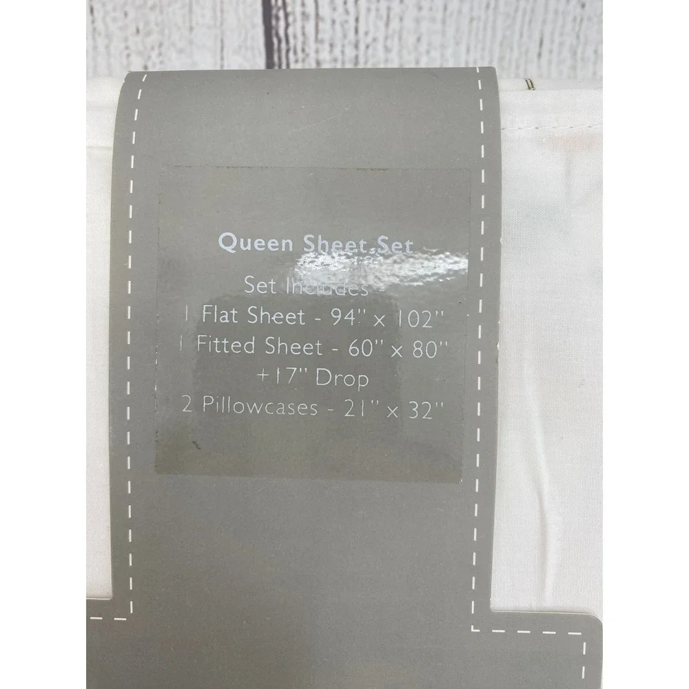 Sophie Allport Sheet Set QUEEN Sunflowers White Floral 100% Cotton 200TC Percale